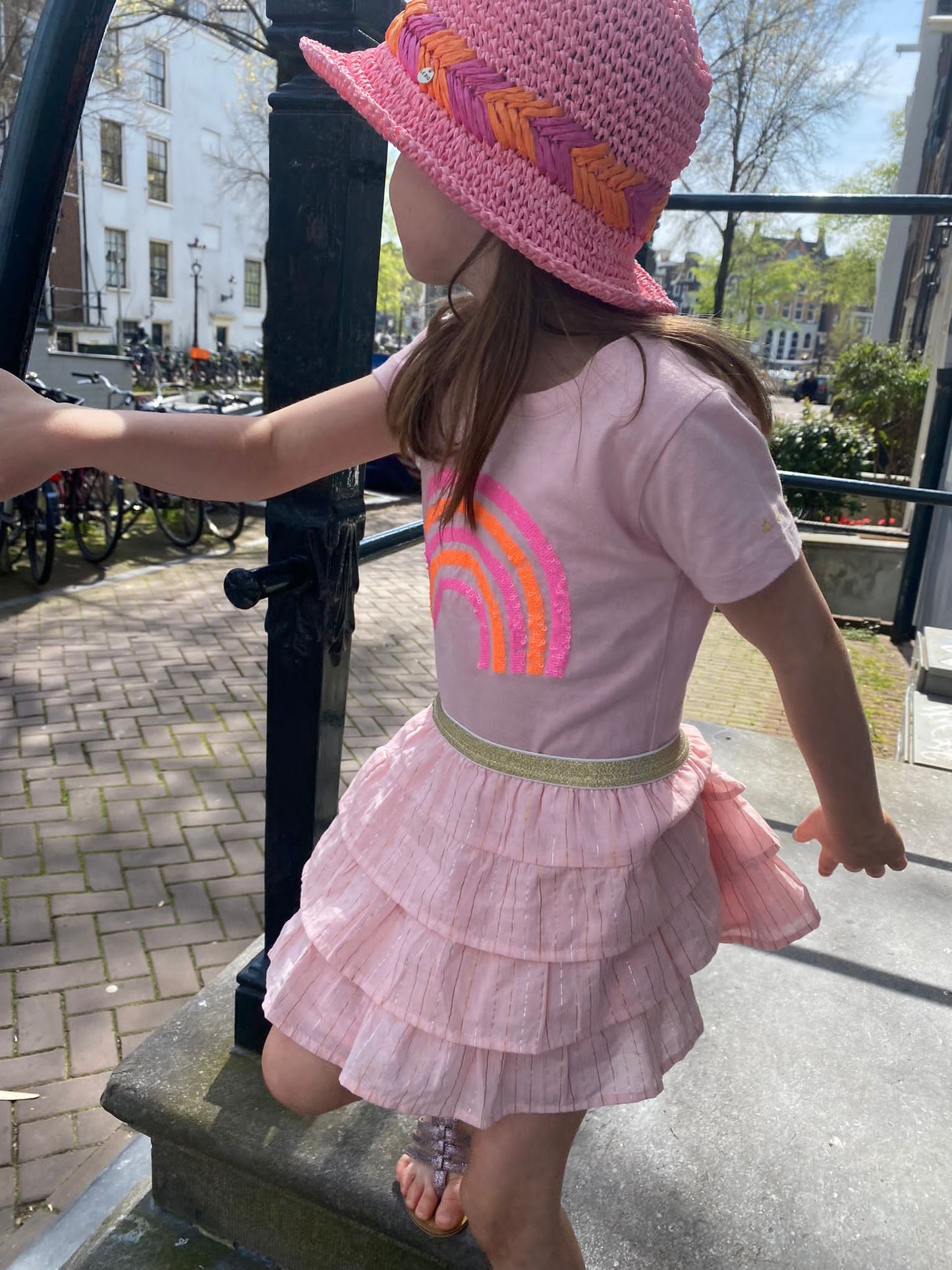 April T-shirt s/slv - Powder Pink