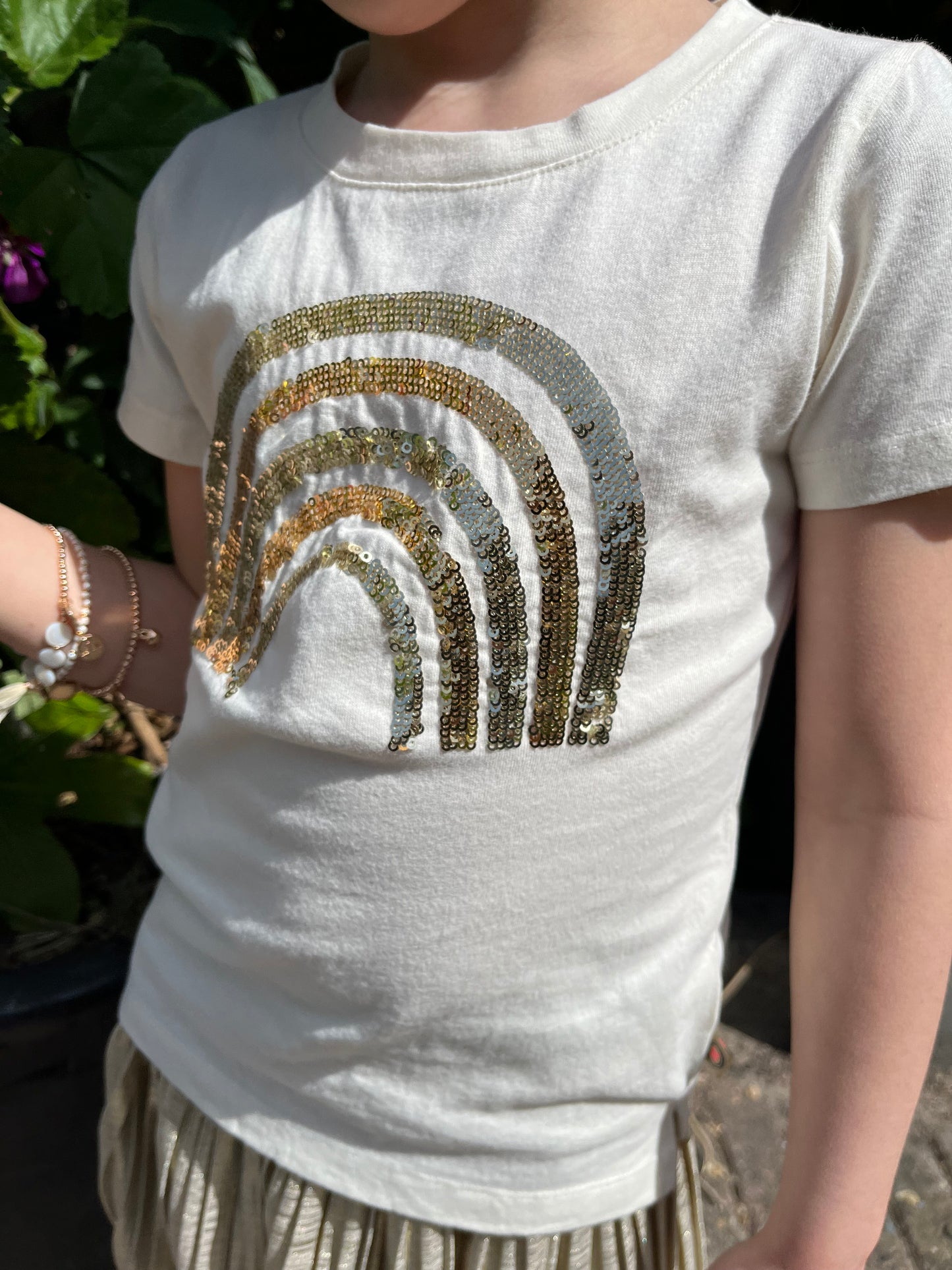 April T-shirt s/slv - Feather White