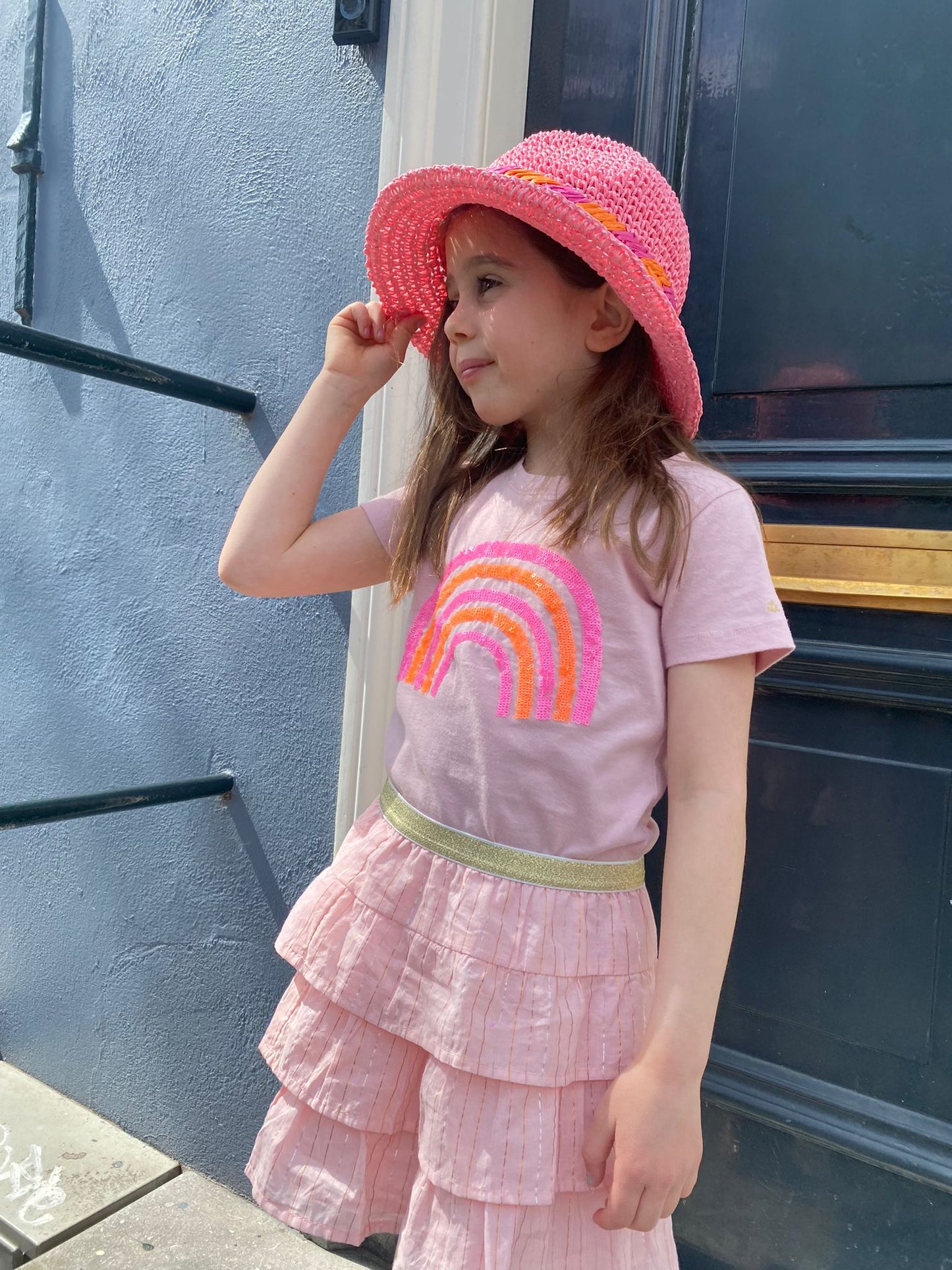 April T-shirt s/slv - Powder Pink