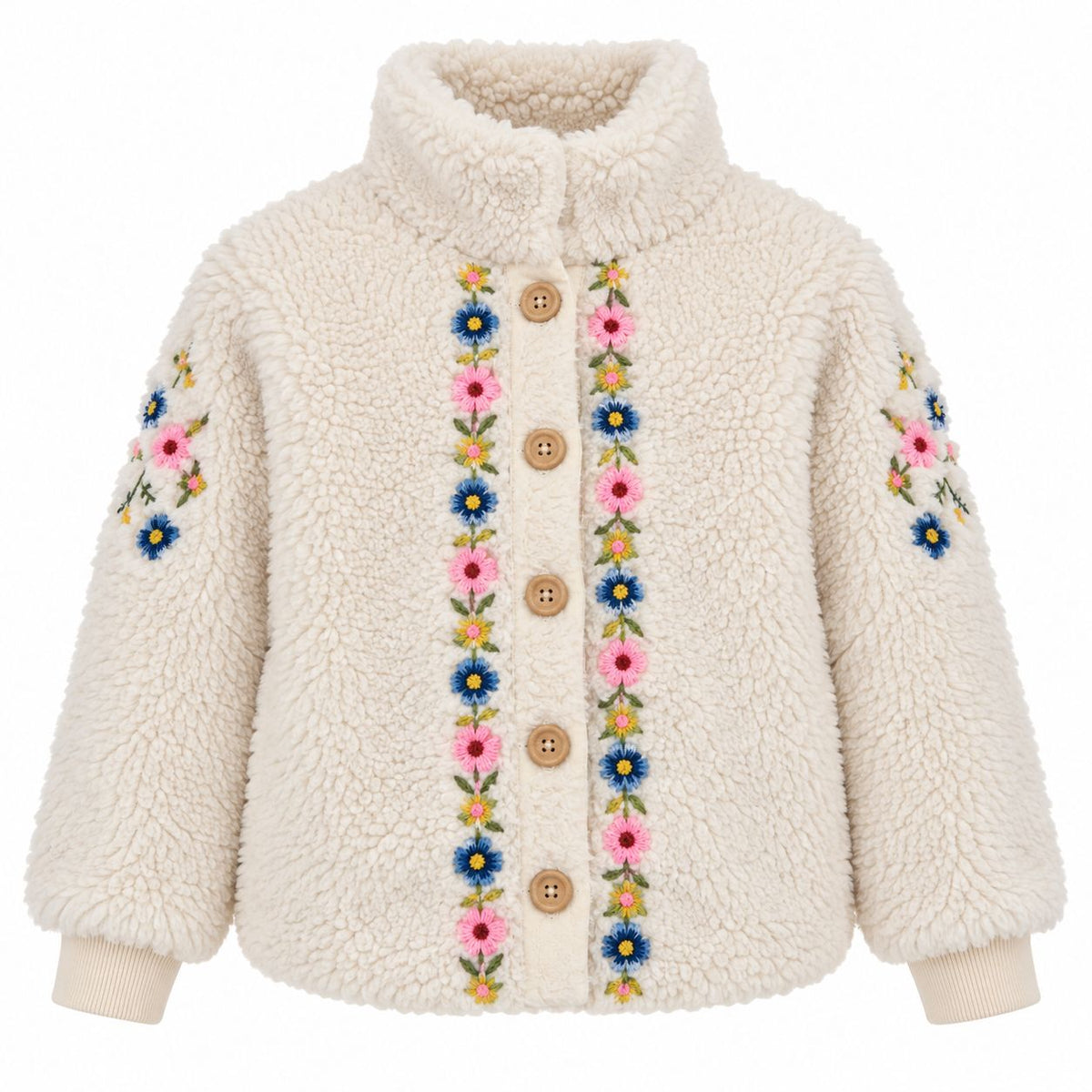 Embroidery Teddy Jacket