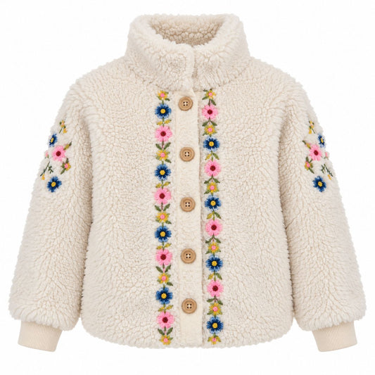 Embroidery Teddy Jacket