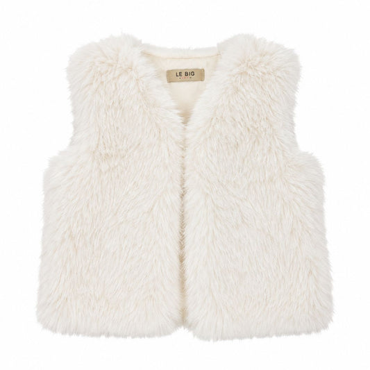Fake Fur Vest - Off-White
